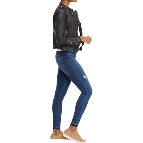 Spanx Distressed Medium Wash Skinny Jeans - Picture 9 of 9
